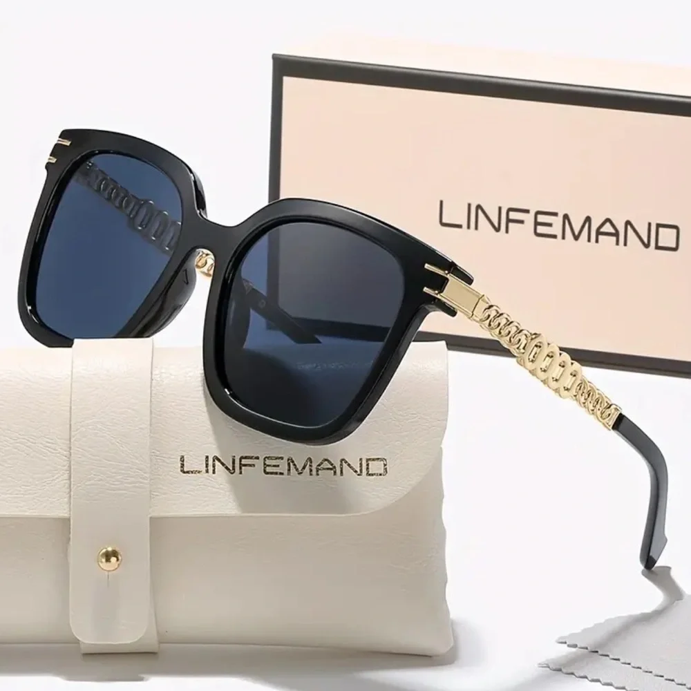 Black Cat Eye Polarized Glasses with case